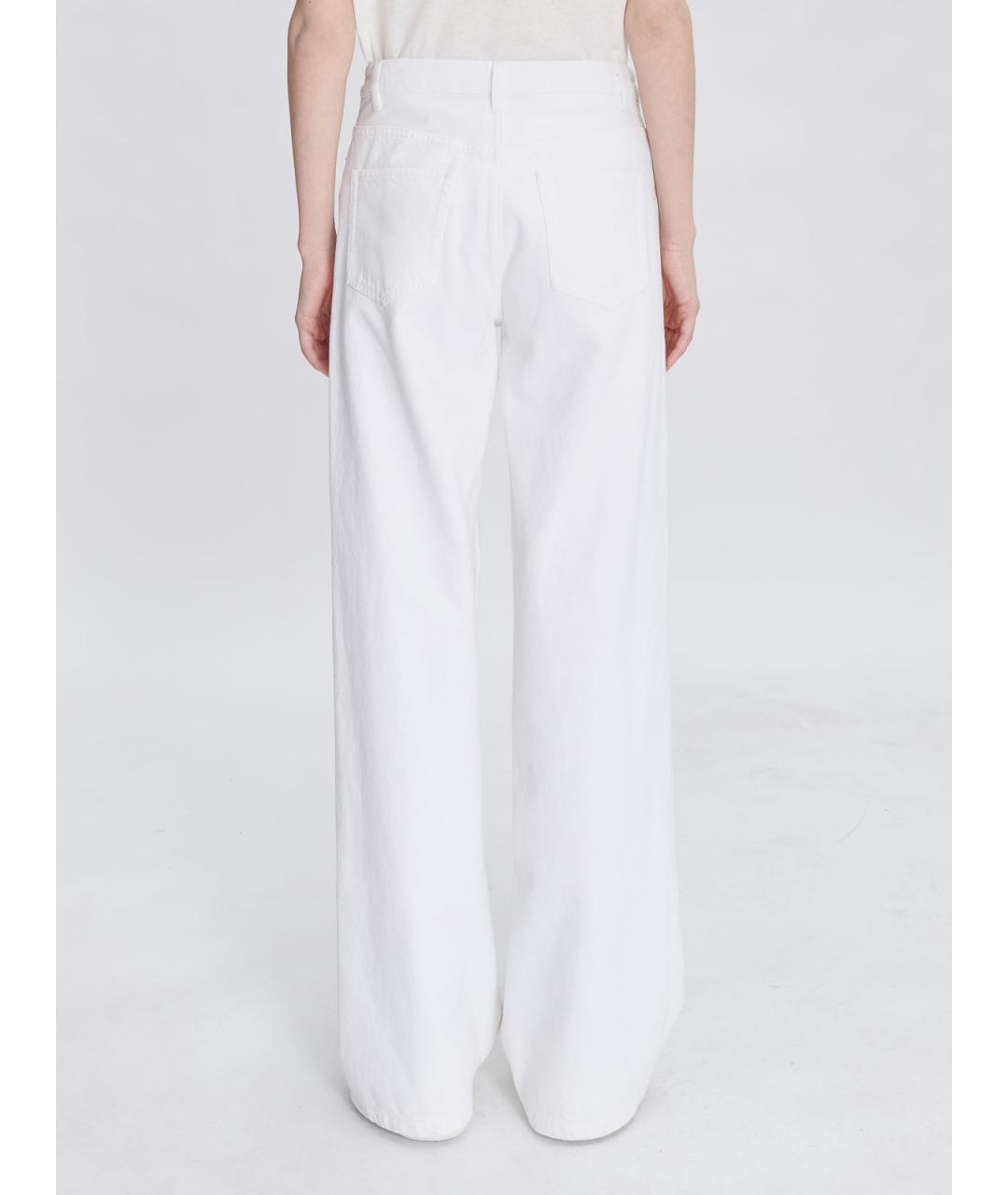 A.P.C. Белые хлопковые брюки широкие, фото 4