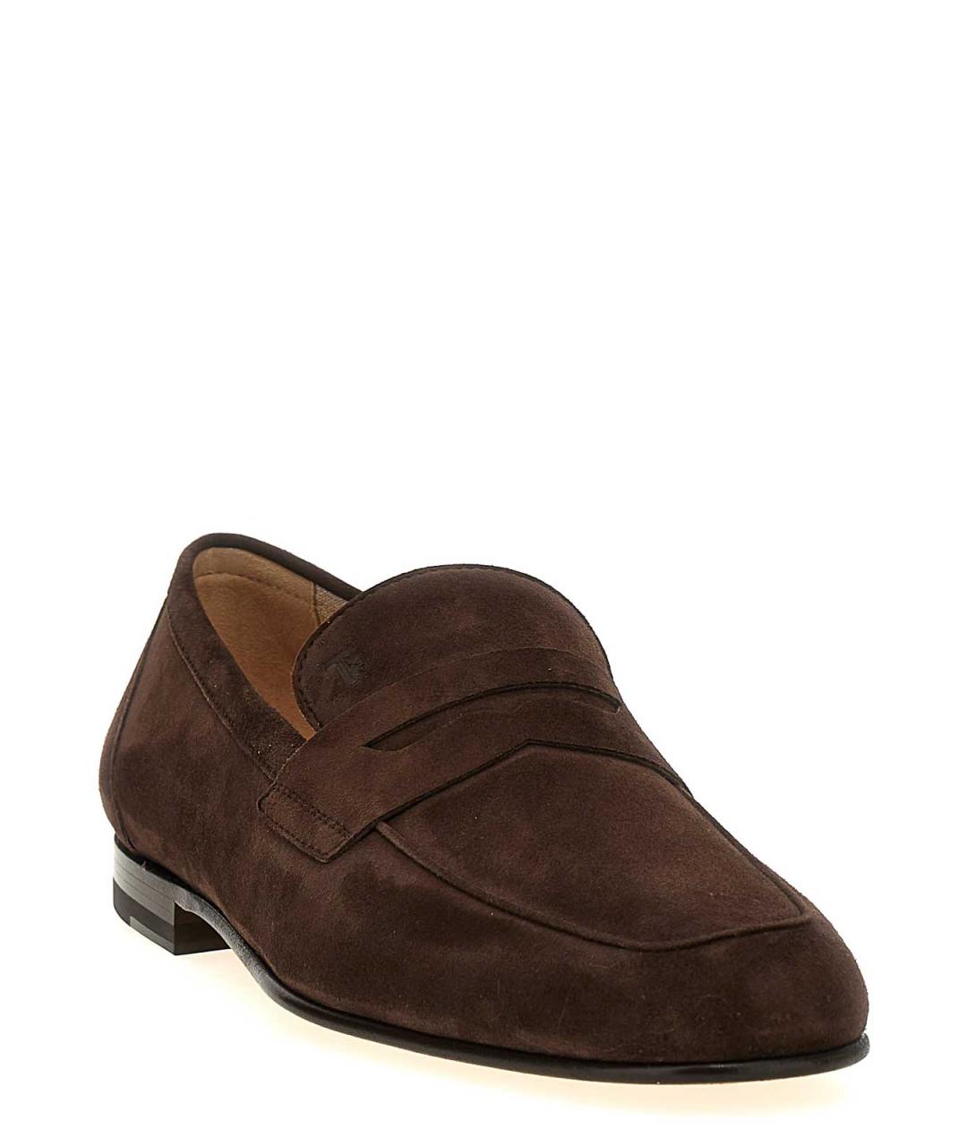 TOD'S Коричневые замшевые лоферы, фото 2