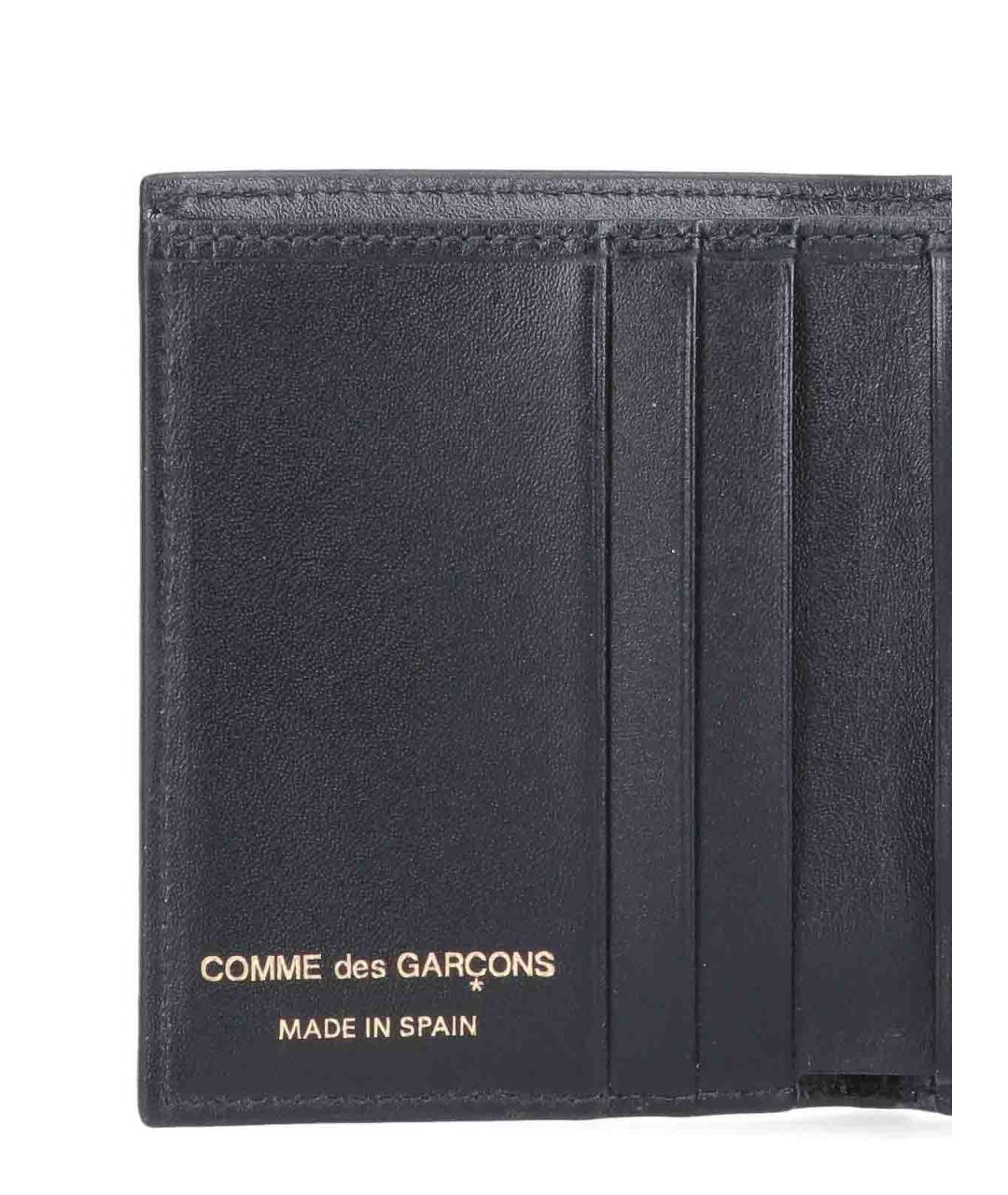 COMME DES GARÇONS Черный кожаный кошелек, фото 4