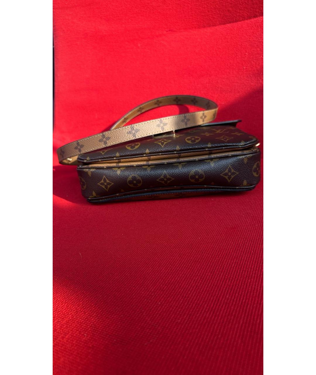 LOUIS VUITTON Коричневая канва сумка через плечо, фото 3
