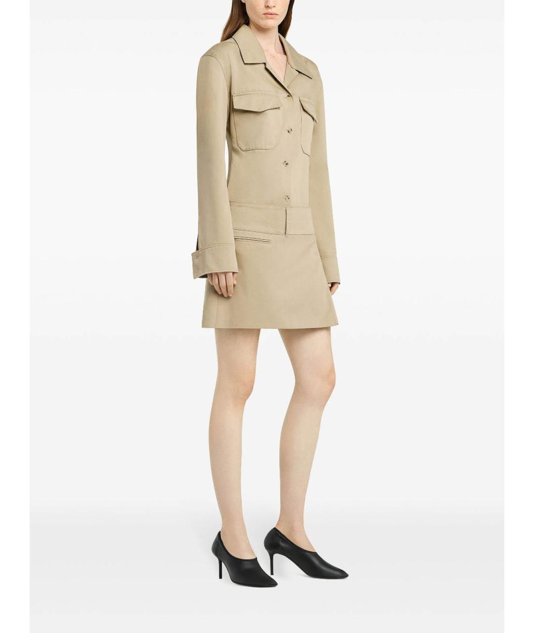 COURREGES Бежевая хлопковая рубашка, фото 3