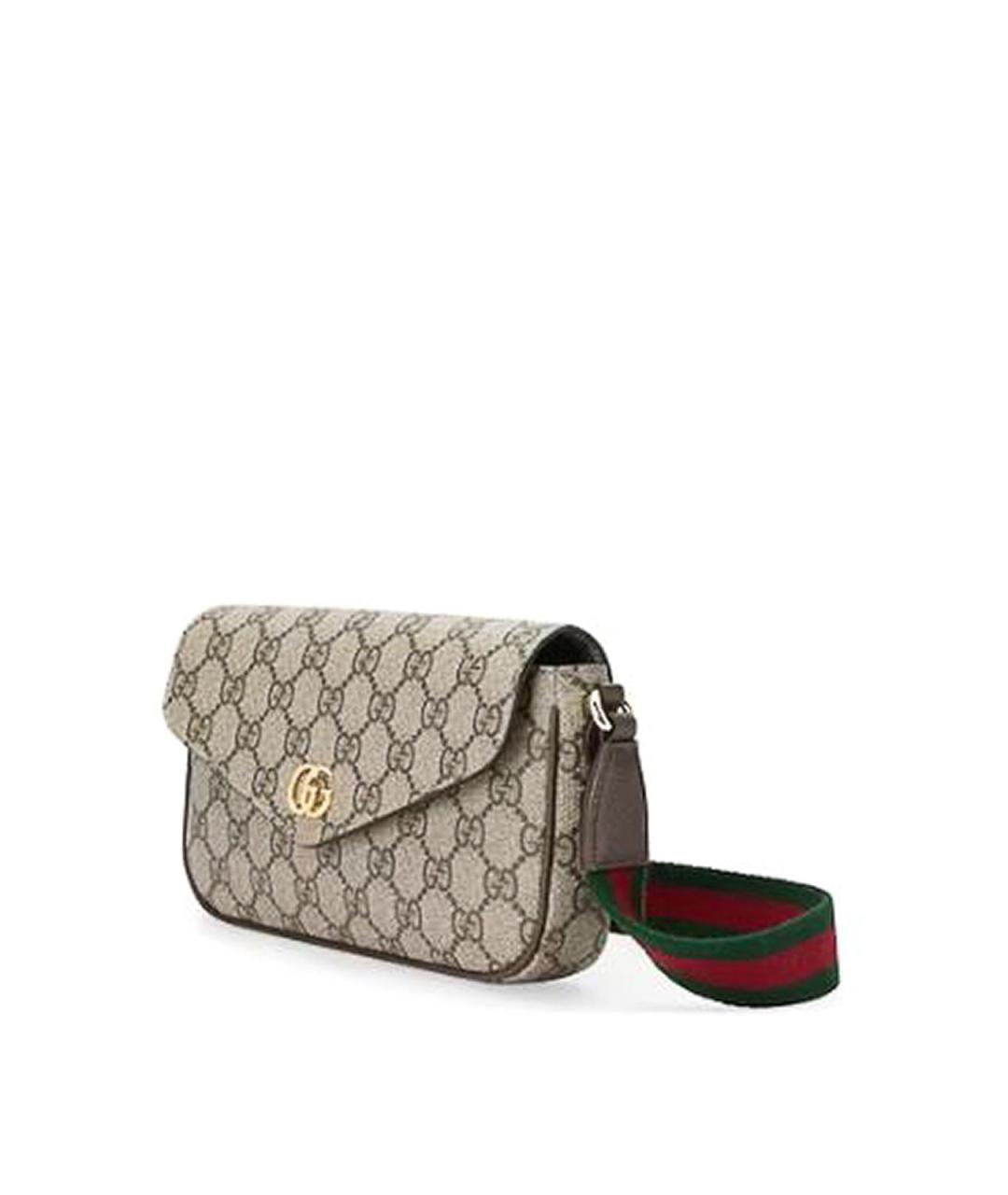 GUCCI Бежевая канва сумка через плечо, фото 2