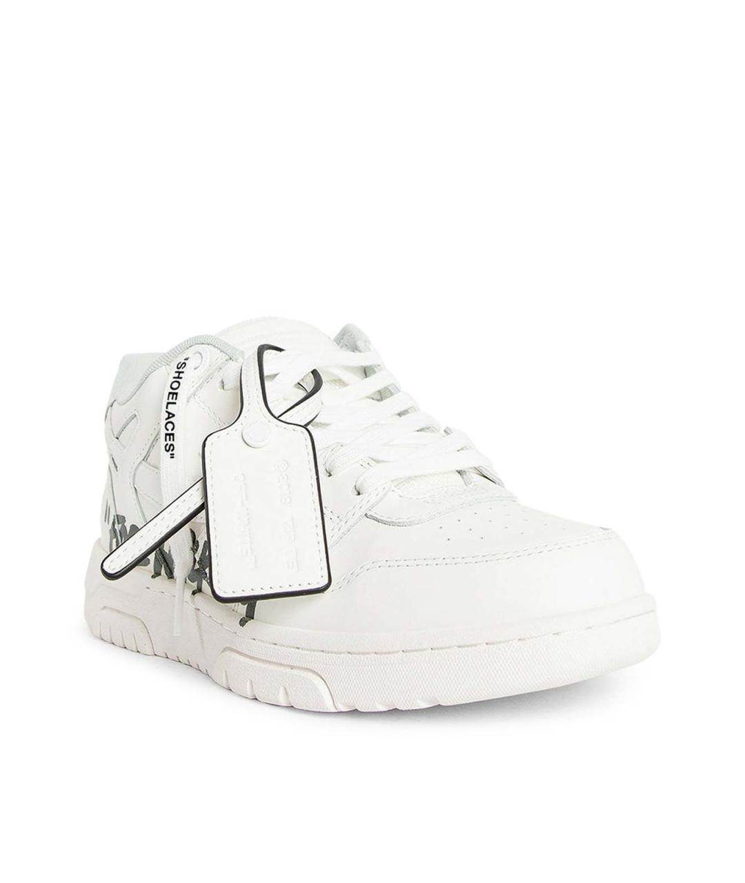 OFF-WHITE Белые кожаные кроссовки, фото 2