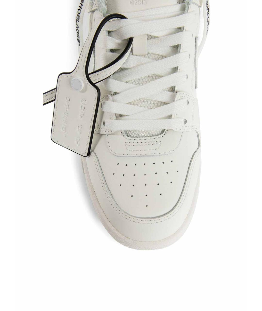 OFF-WHITE Белые кожаные кроссовки, фото 5