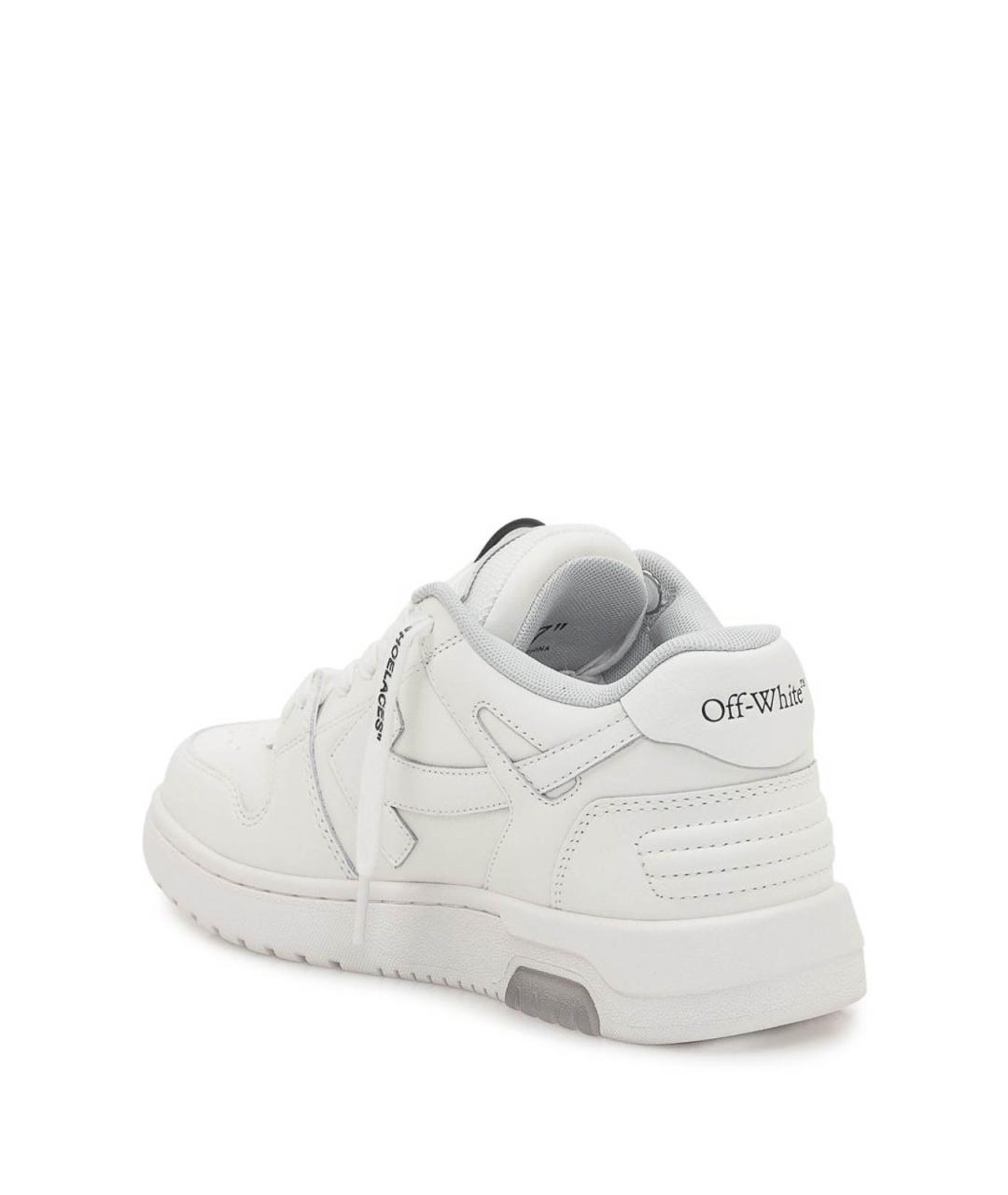 OFF-WHITE Белые кожаные кроссовки, фото 3