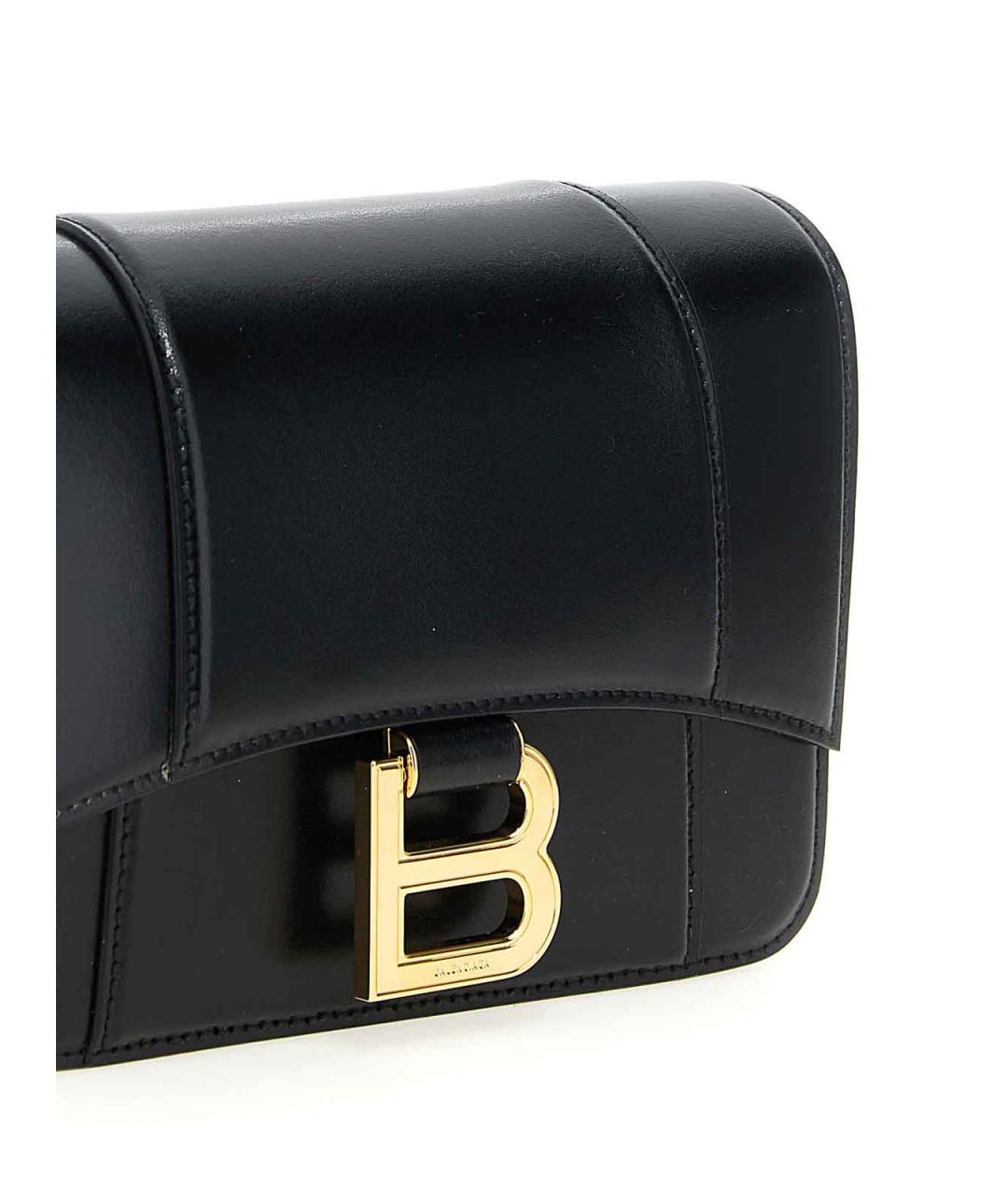 BALENCIAGA Черная кожаная сумка через плечо, фото 3