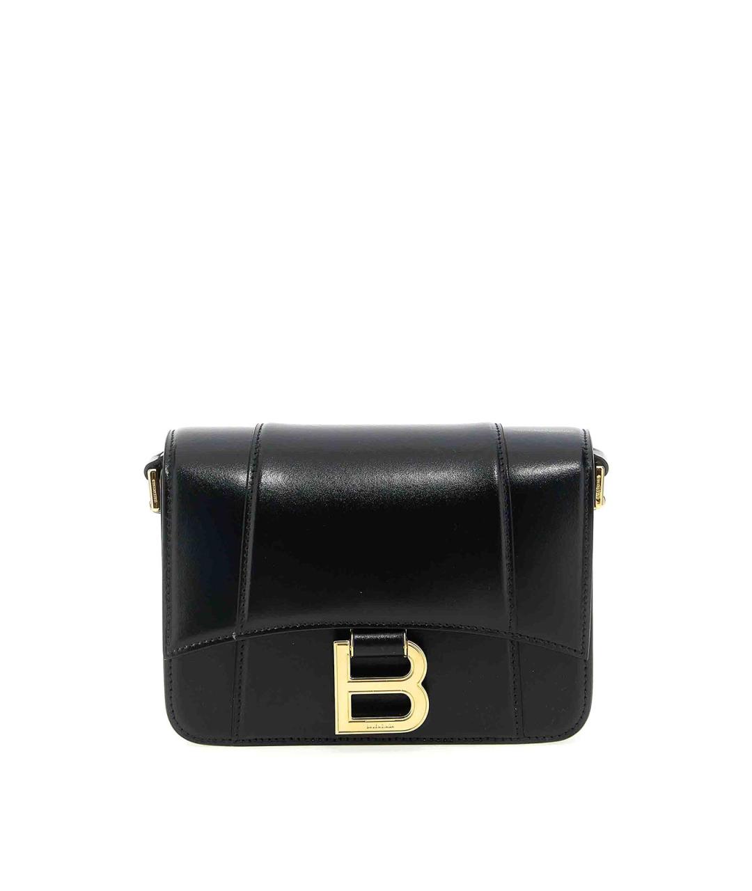 BALENCIAGA Черная кожаная сумка через плечо, фото 1