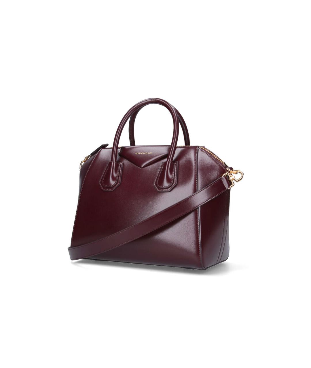 GIVENCHY Бордовая кожаная сумка тоут, фото 2