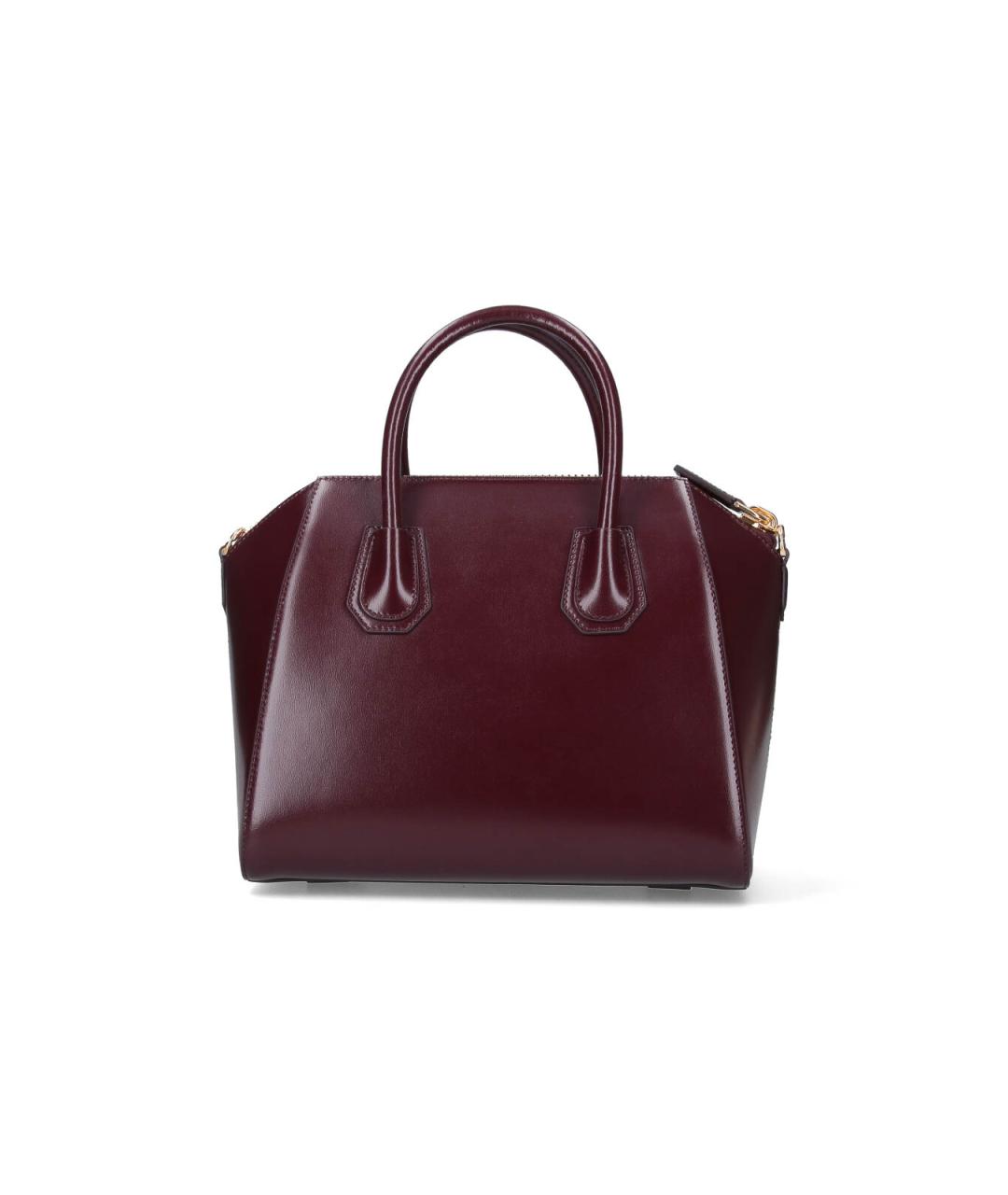 GIVENCHY Бордовая кожаная сумка тоут, фото 3