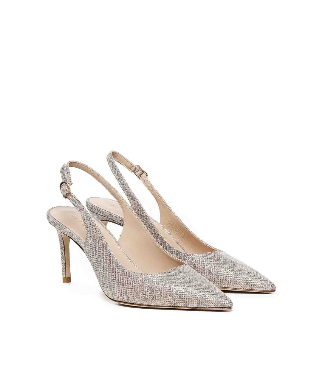 STUART WEITZMAN Золотые кожаные туфли, фото 2