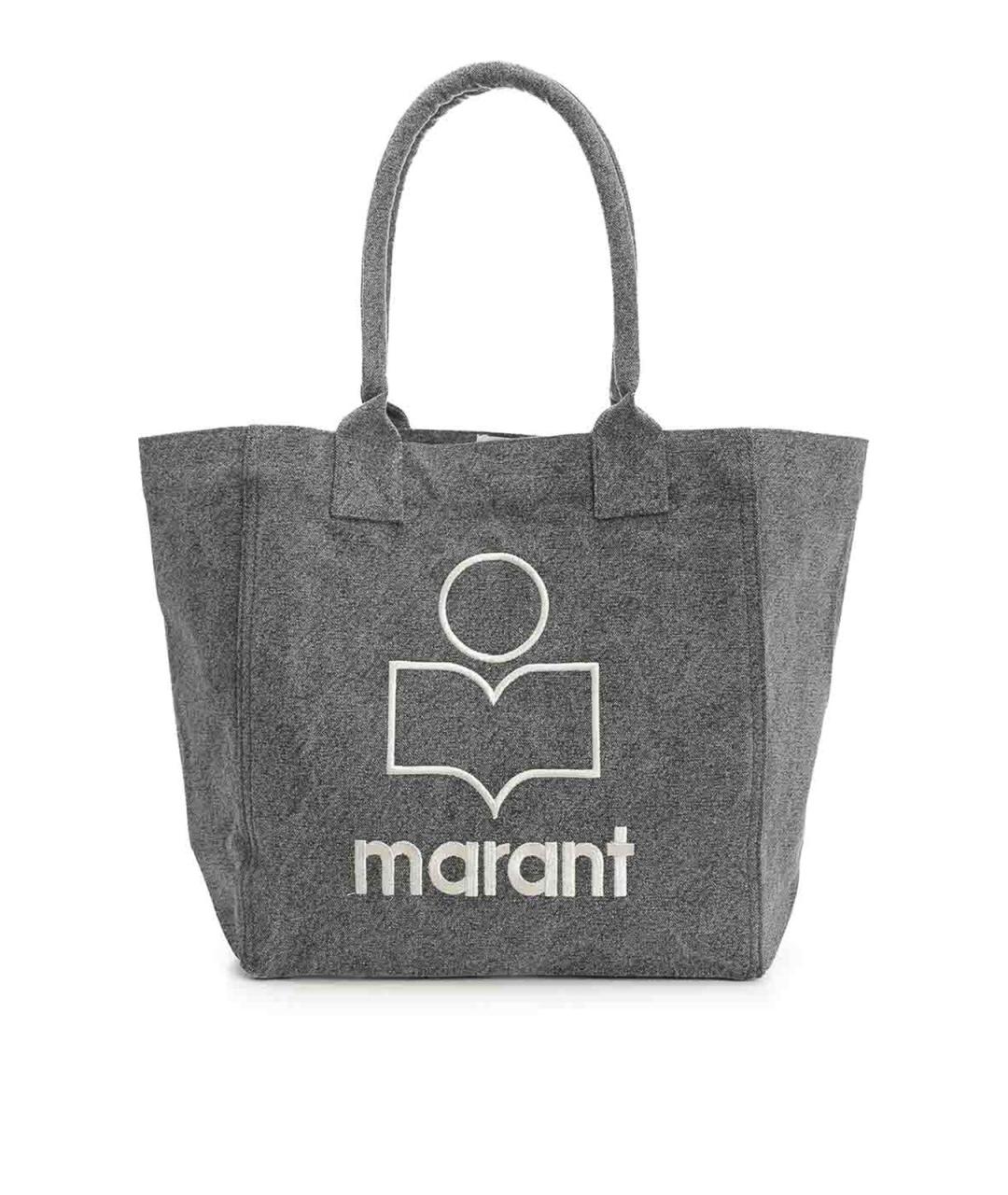 ISABEL MARANT Серая тканевая сумка тоут, фото 1