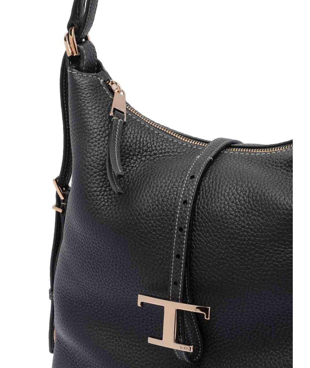 TOD'S Черная кожаная сумка через плечо, фото 4