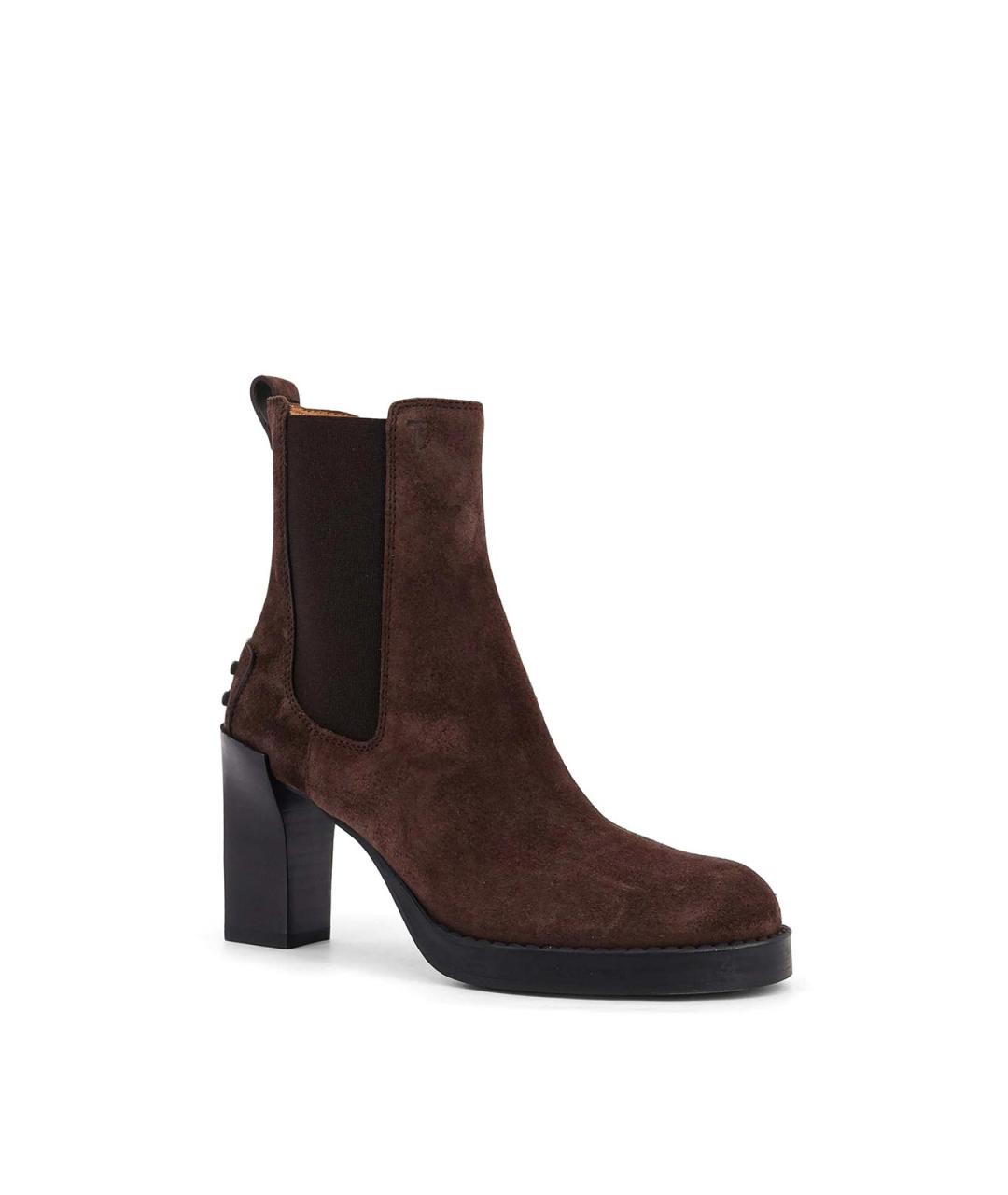 TOD'S Коричневые замшевые ботильоны, фото 2