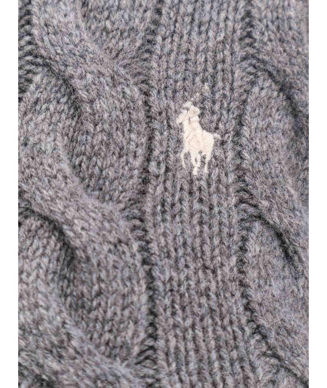 POLO RALPH LAUREN Серый шерстяной кардиган, фото 3