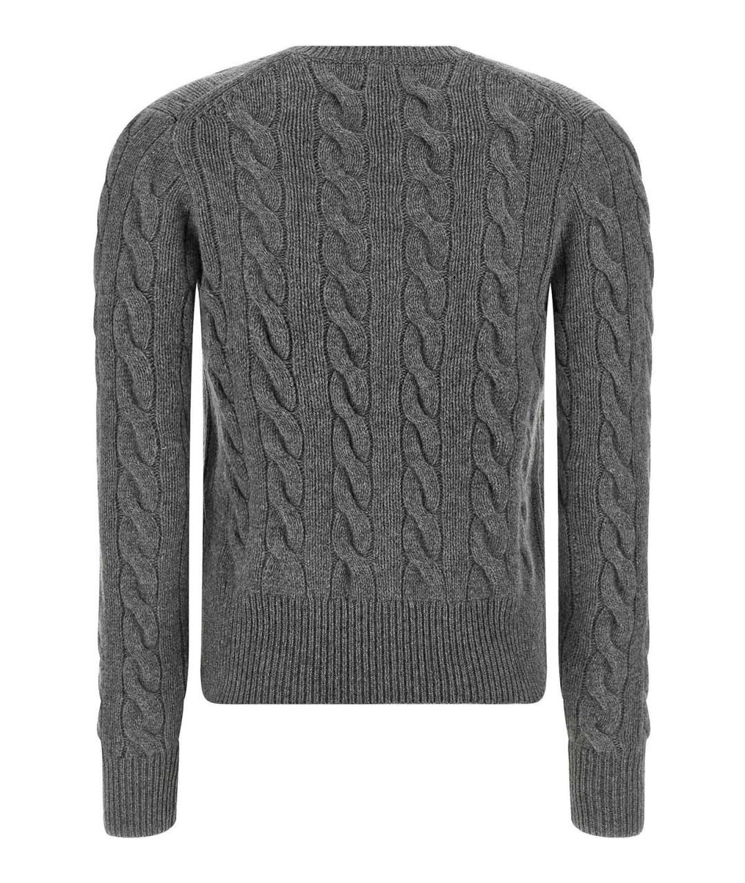 POLO RALPH LAUREN Серый кашемировый кардиган, фото 2