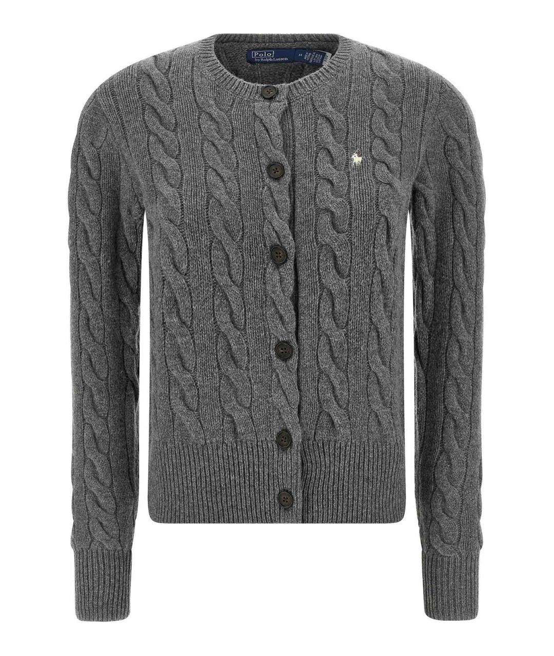 POLO RALPH LAUREN Серый кашемировый кардиган, фото 1