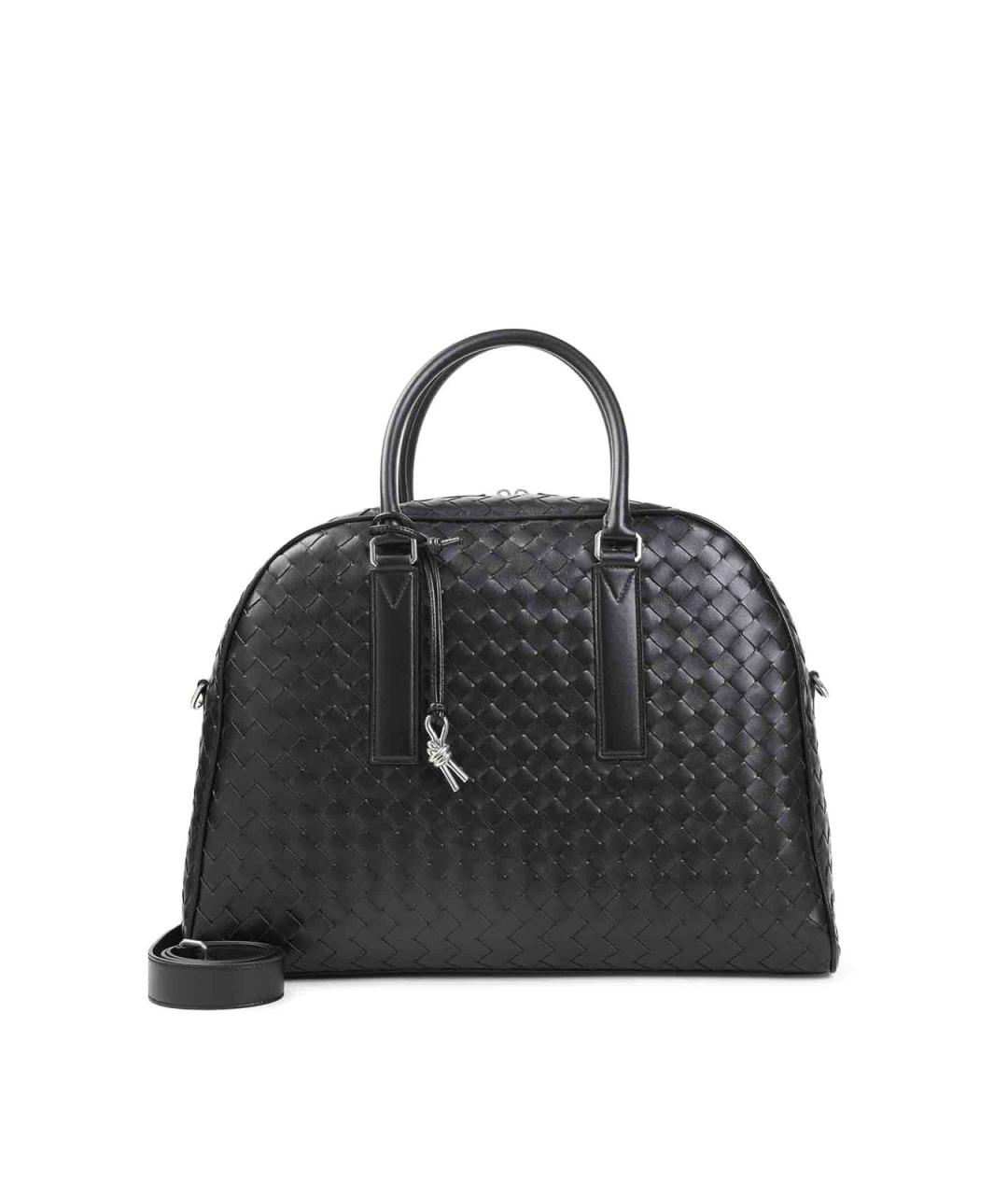 BOTTEGA VENETA Черная кожаная сумка тоут, фото 1