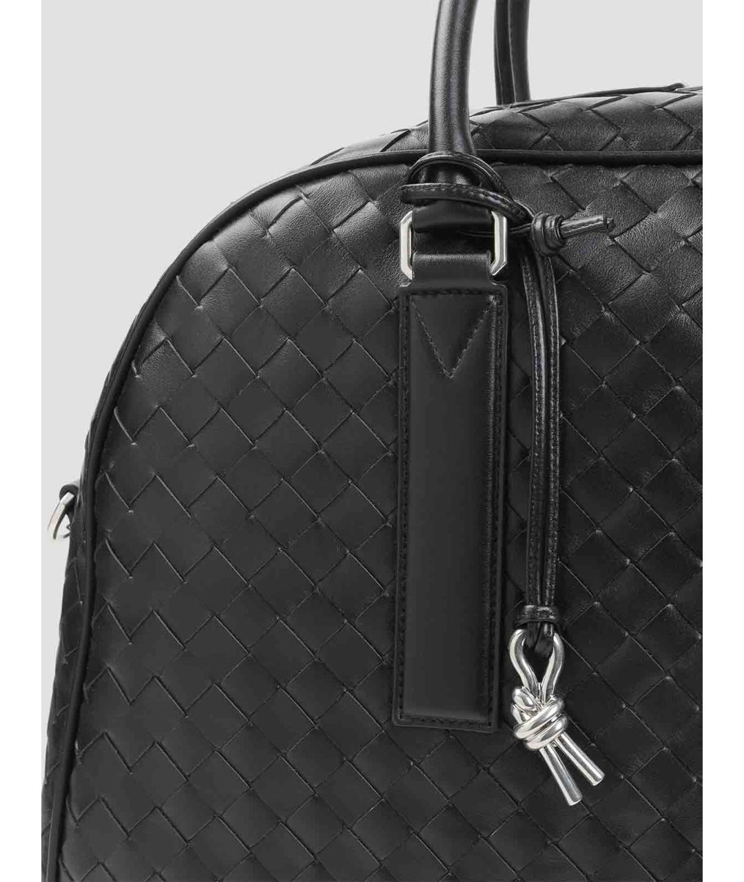 BOTTEGA VENETA Черная кожаная сумка тоут, фото 3