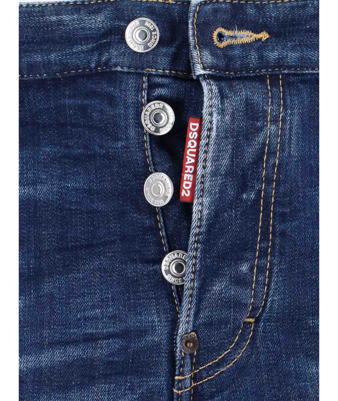 DSQUARED2 Синие хлопковые джинсы скинни, фото 5