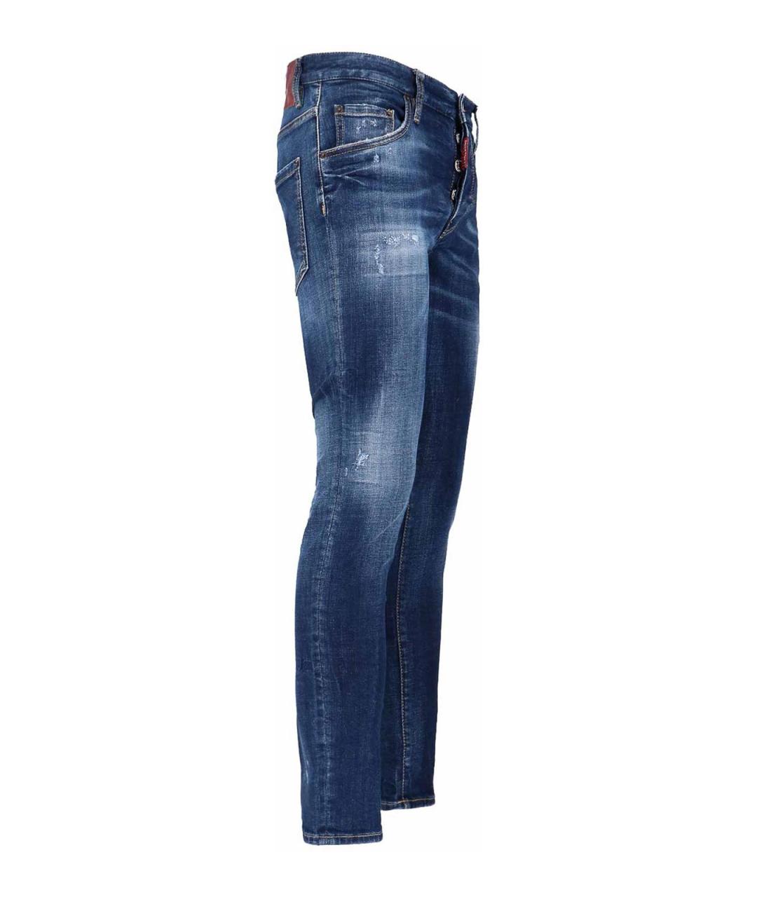 DSQUARED2 Синие хлопковые джинсы скинни, фото 3
