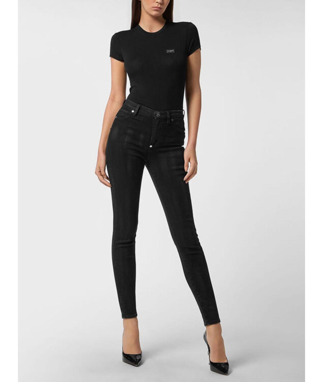 PHILIPP PLEIN Черные прямые джинсы, фото 2