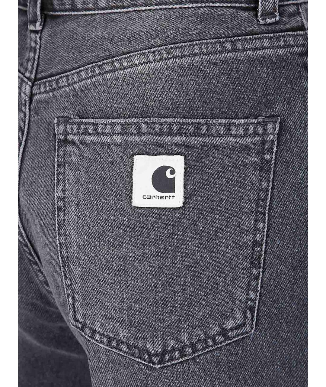 CARHARTT Черные хлопковые прямые джинсы, фото 3