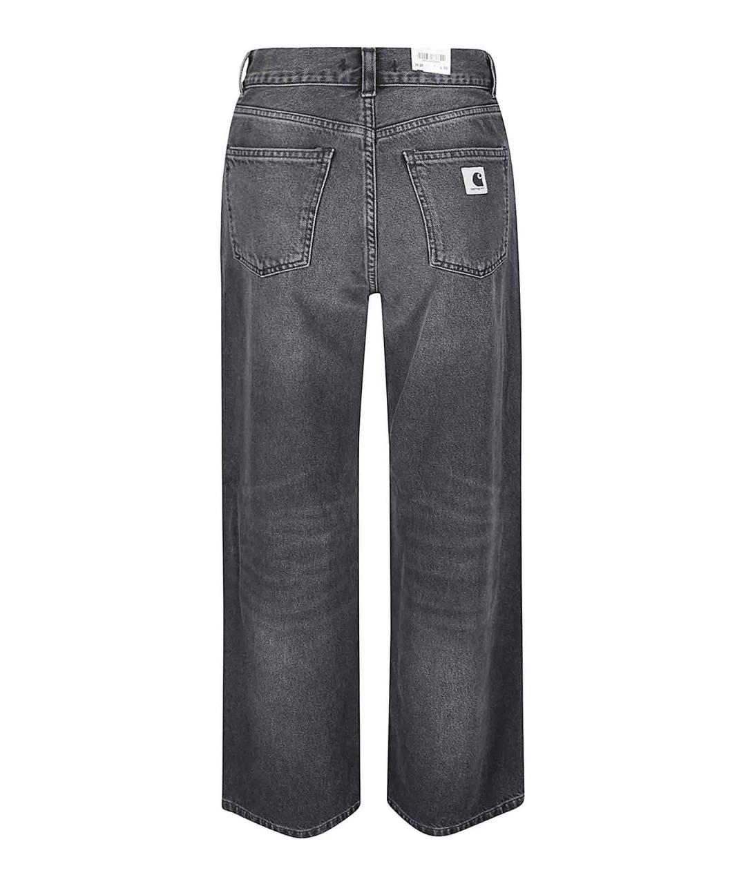 CARHARTT Черные хлопковые прямые джинсы, фото 2