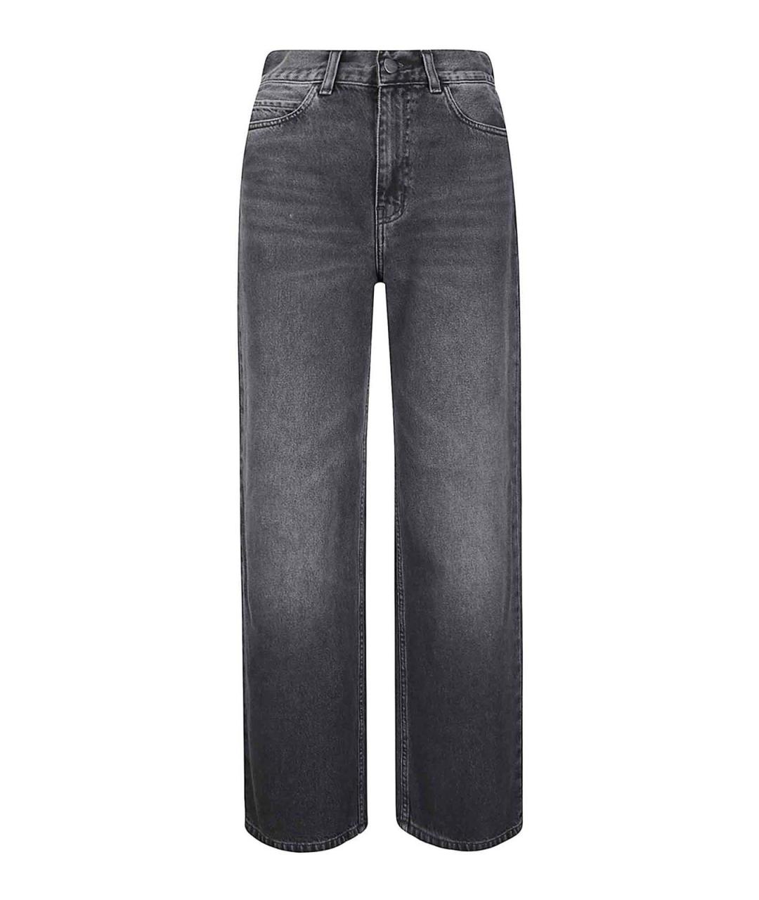 CARHARTT Черные хлопковые прямые джинсы, фото 1