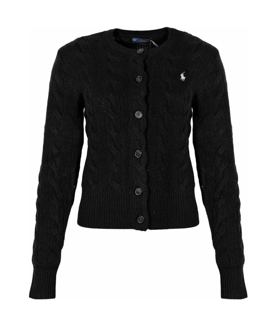 POLO RALPH LAUREN Черный кашемировый кардиган, фото 1