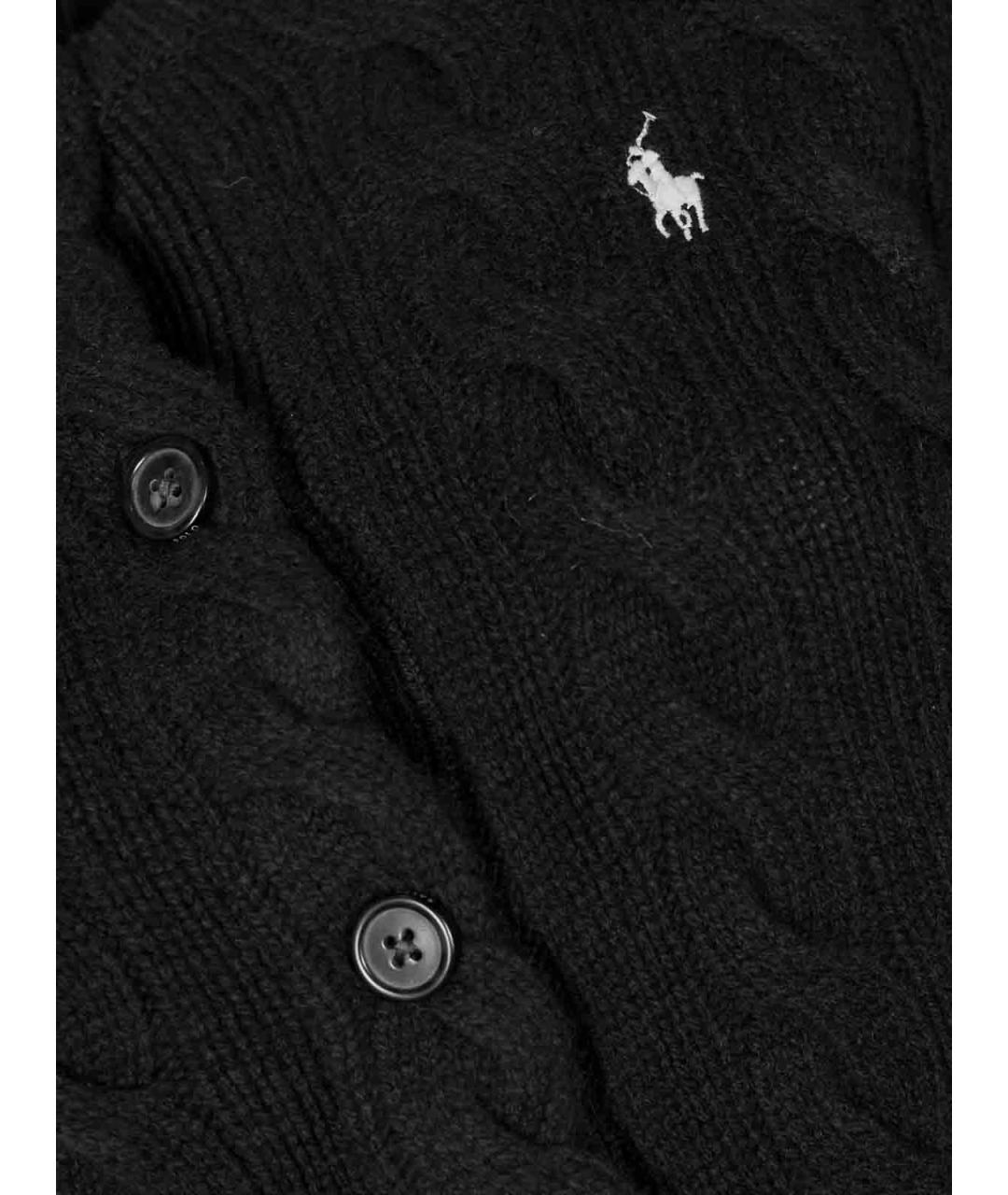 POLO RALPH LAUREN Черный кашемировый кардиган, фото 3