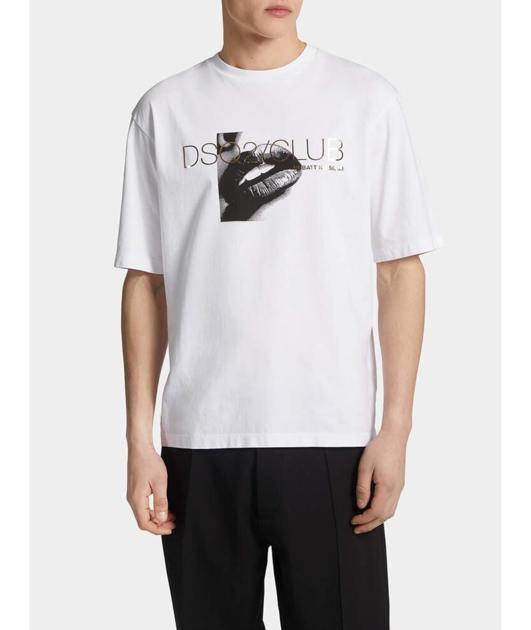 DSQUARED2 Белая хлопковая футболка, фото 2