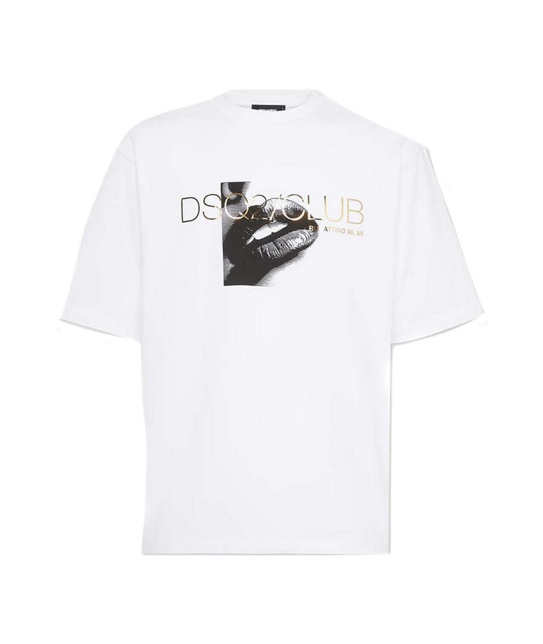 DSQUARED2 Белая хлопковая футболка, фото 1