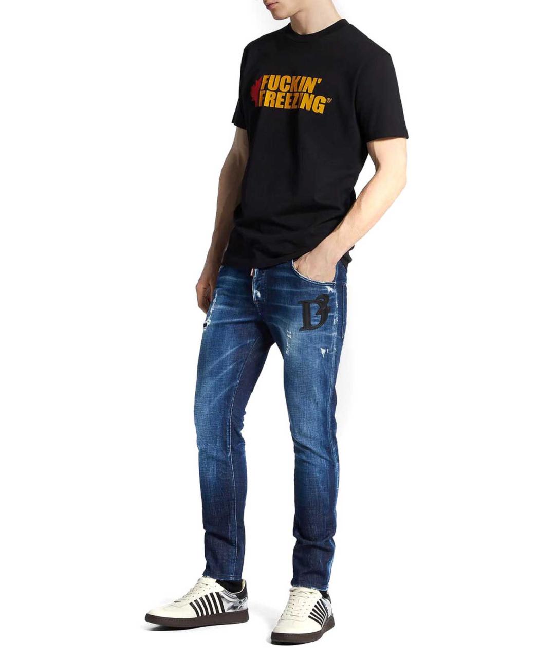 DSQUARED2 Синие хлопковые джинсы скинни, фото 2