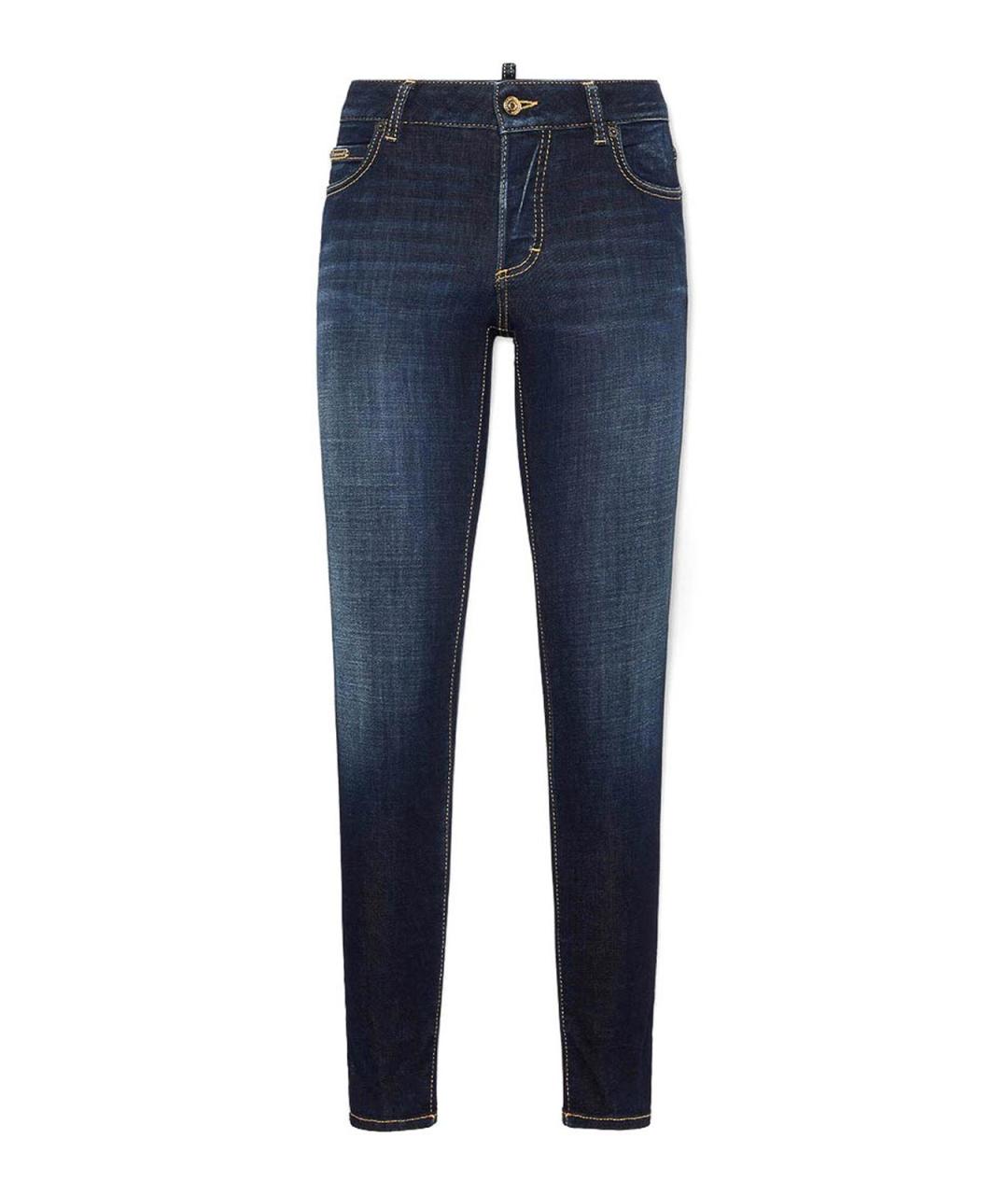 DSQUARED2 Синие хлопковые джинсы слим, фото 1