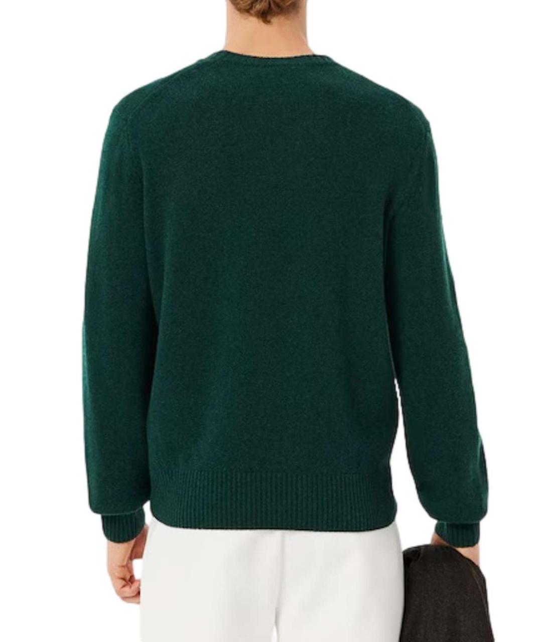 LACOSTE Зеленый шерстяной джемпер / свитер, фото 4