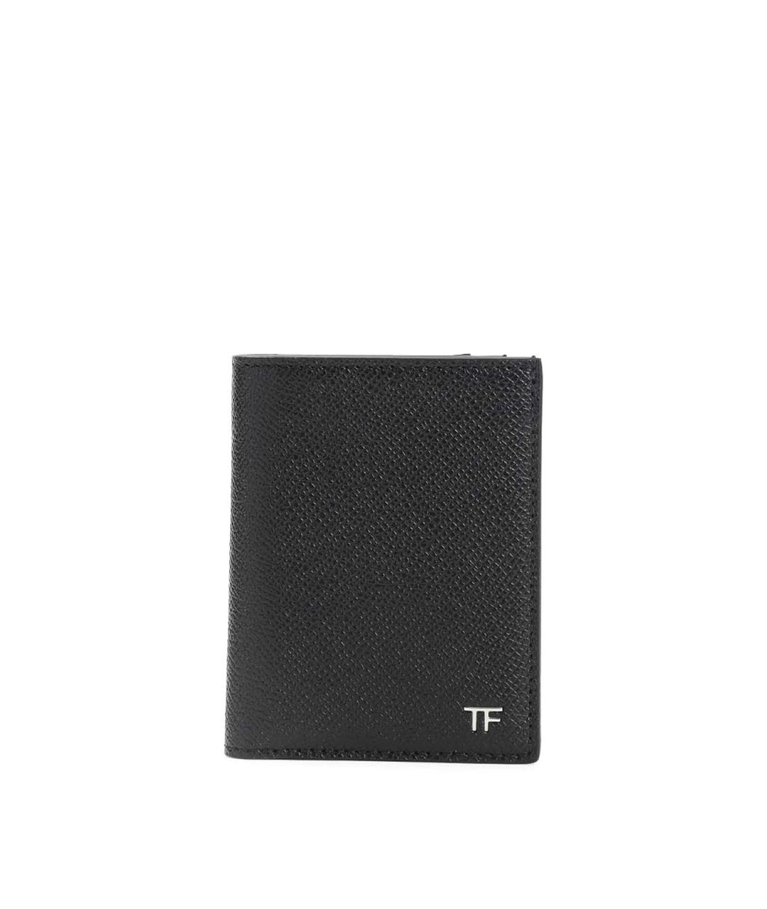 TOM FORD Черный кожаный кошелек, фото 1
