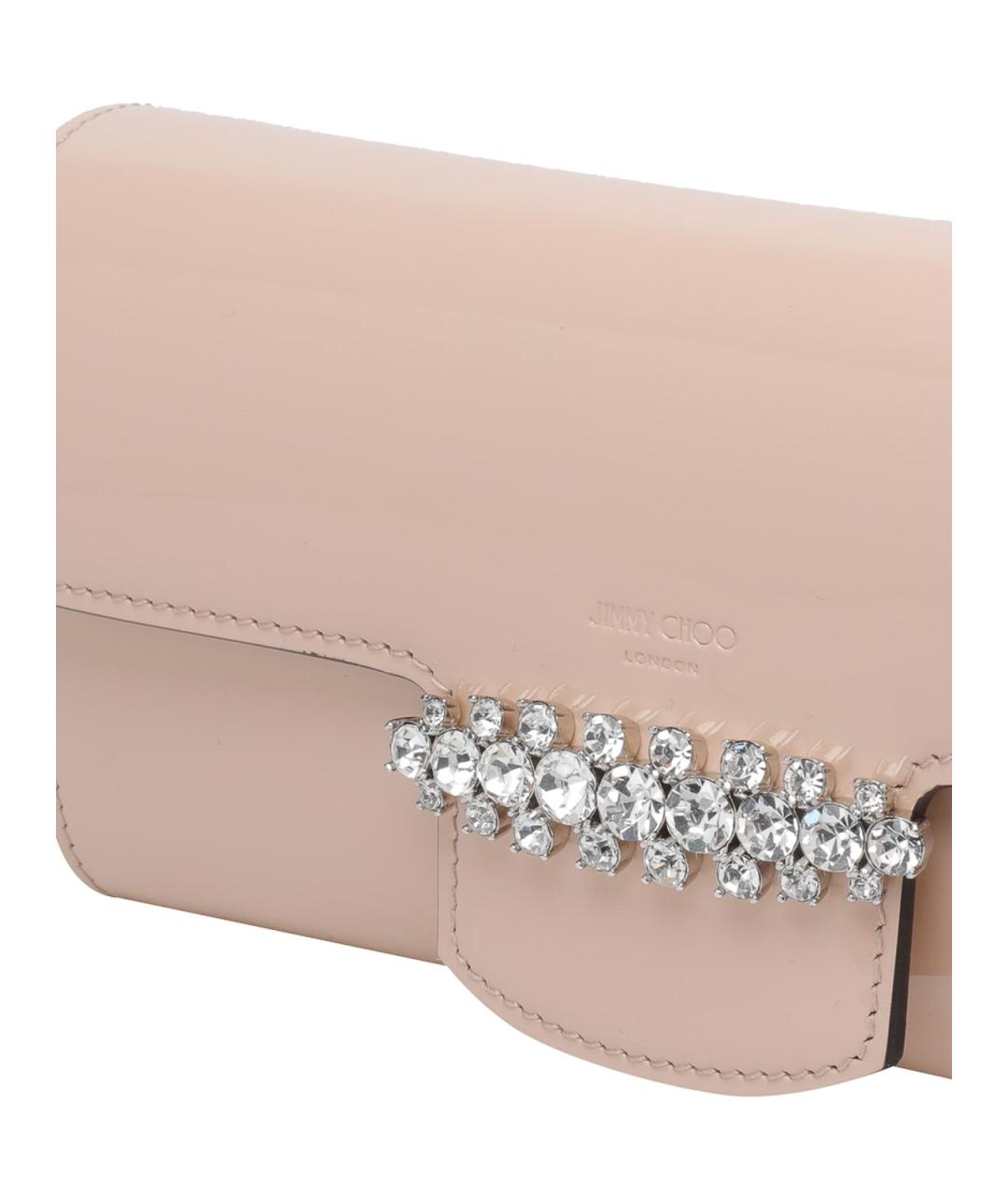 JIMMY CHOO Розовый кожаный кошелек, фото 4