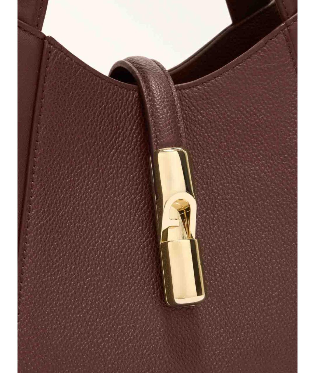 FURLA Коричневая кожаная сумка тоут, фото 3