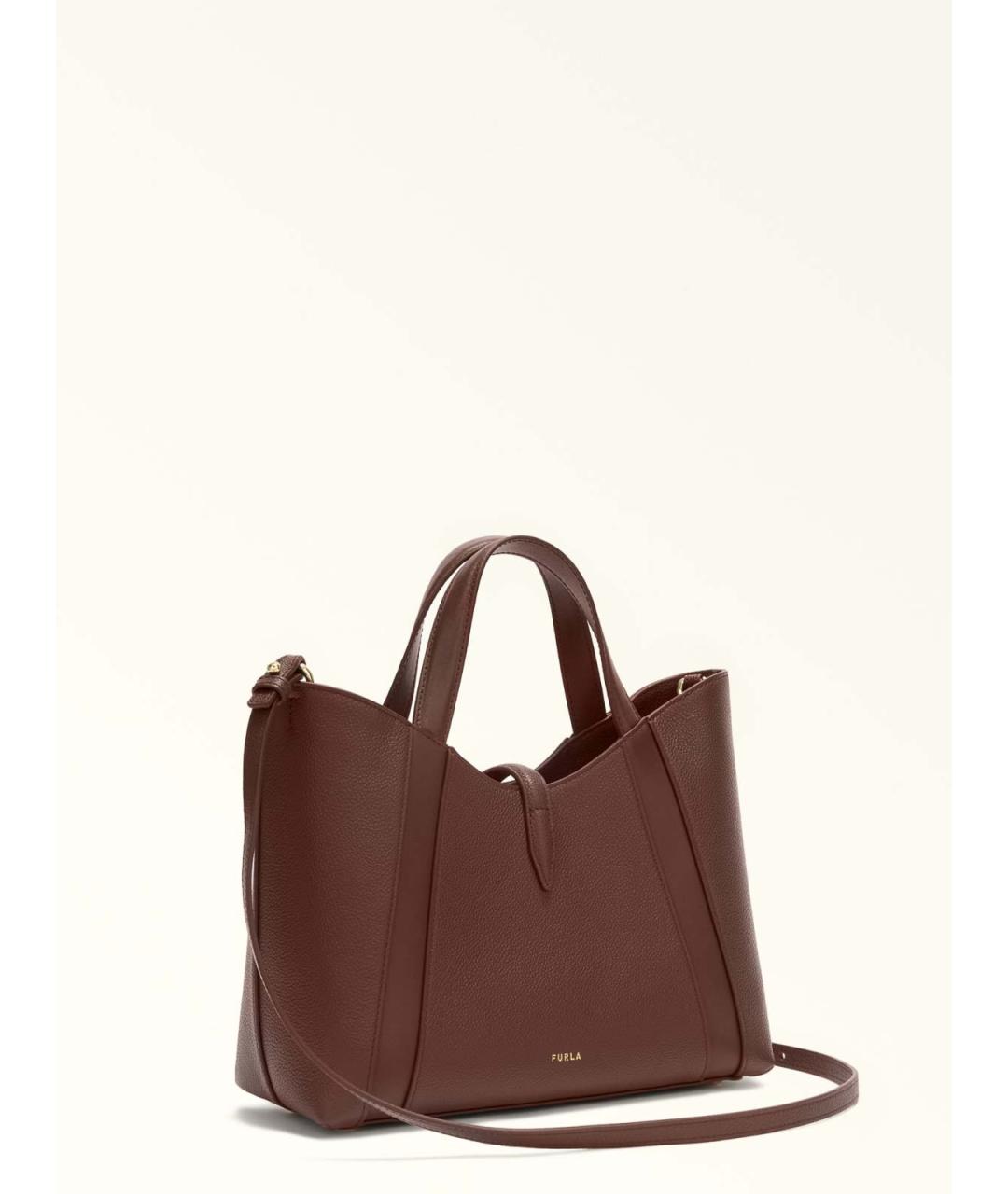 FURLA Коричневая кожаная сумка тоут, фото 4