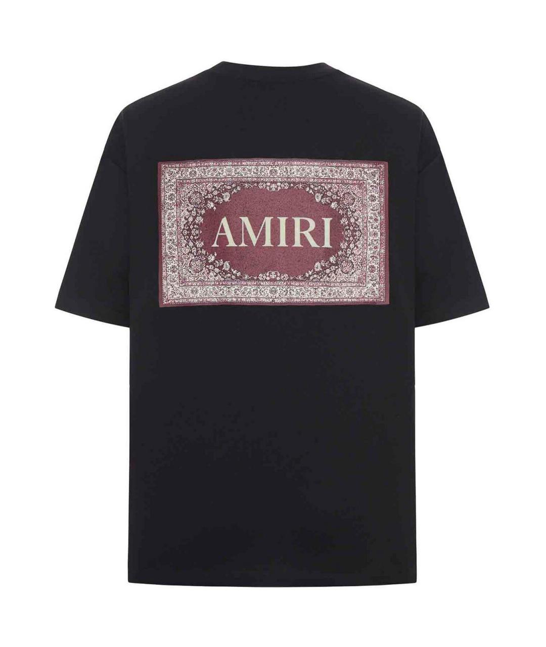 AMIRI Черная хлопковая футболка, фото 2
