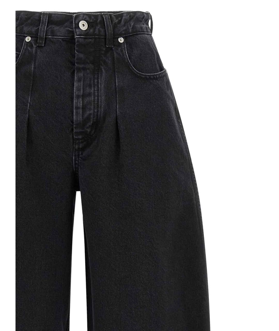 JACQUEMUS Черные хлопковые прямые джинсы, фото 3