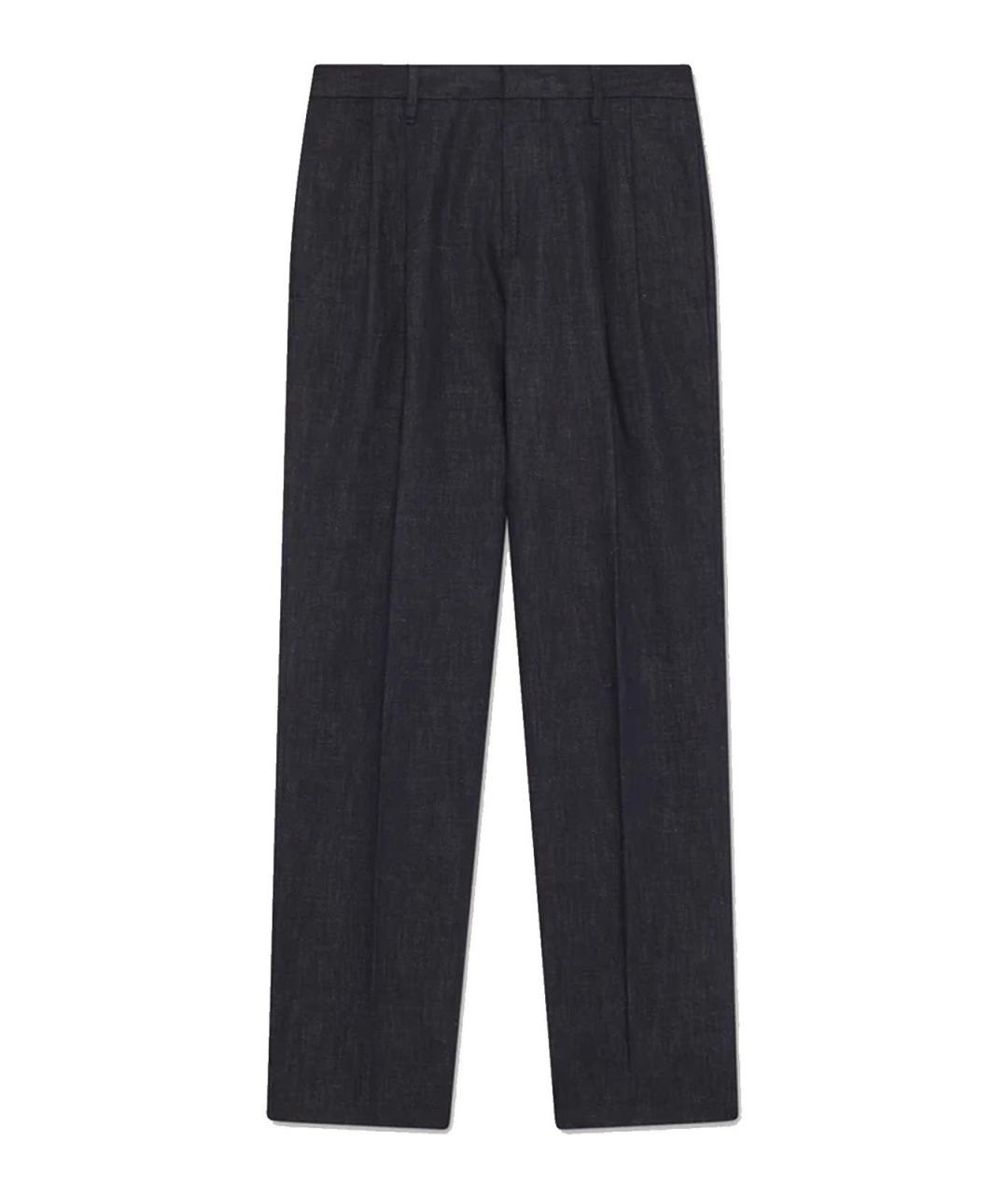 LARDINI Синие хлопковые классические брюки, фото 1