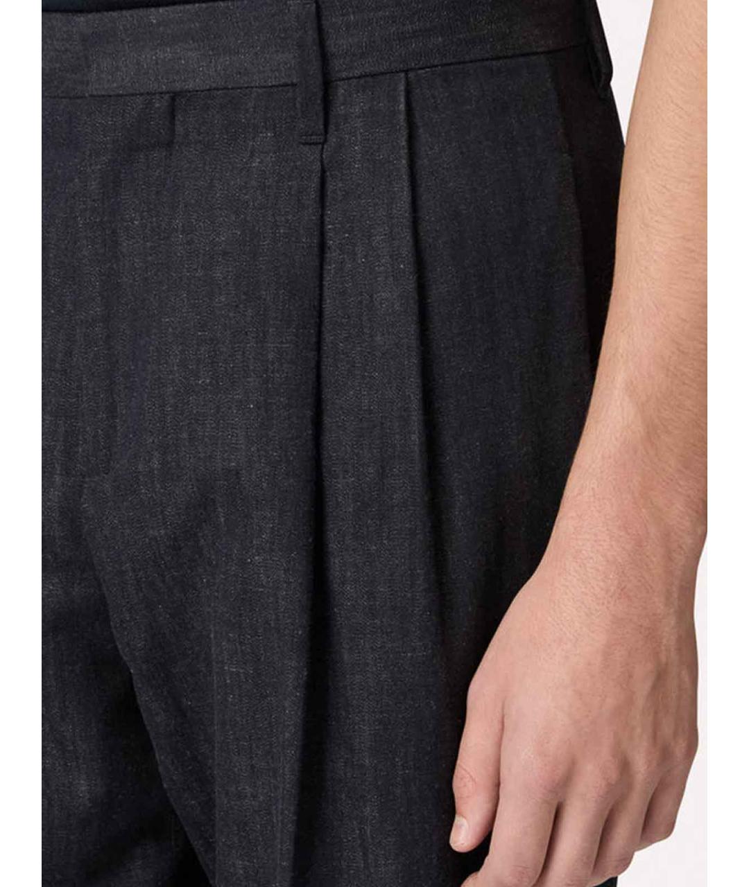 LARDINI Синие хлопковые классические брюки, фото 5