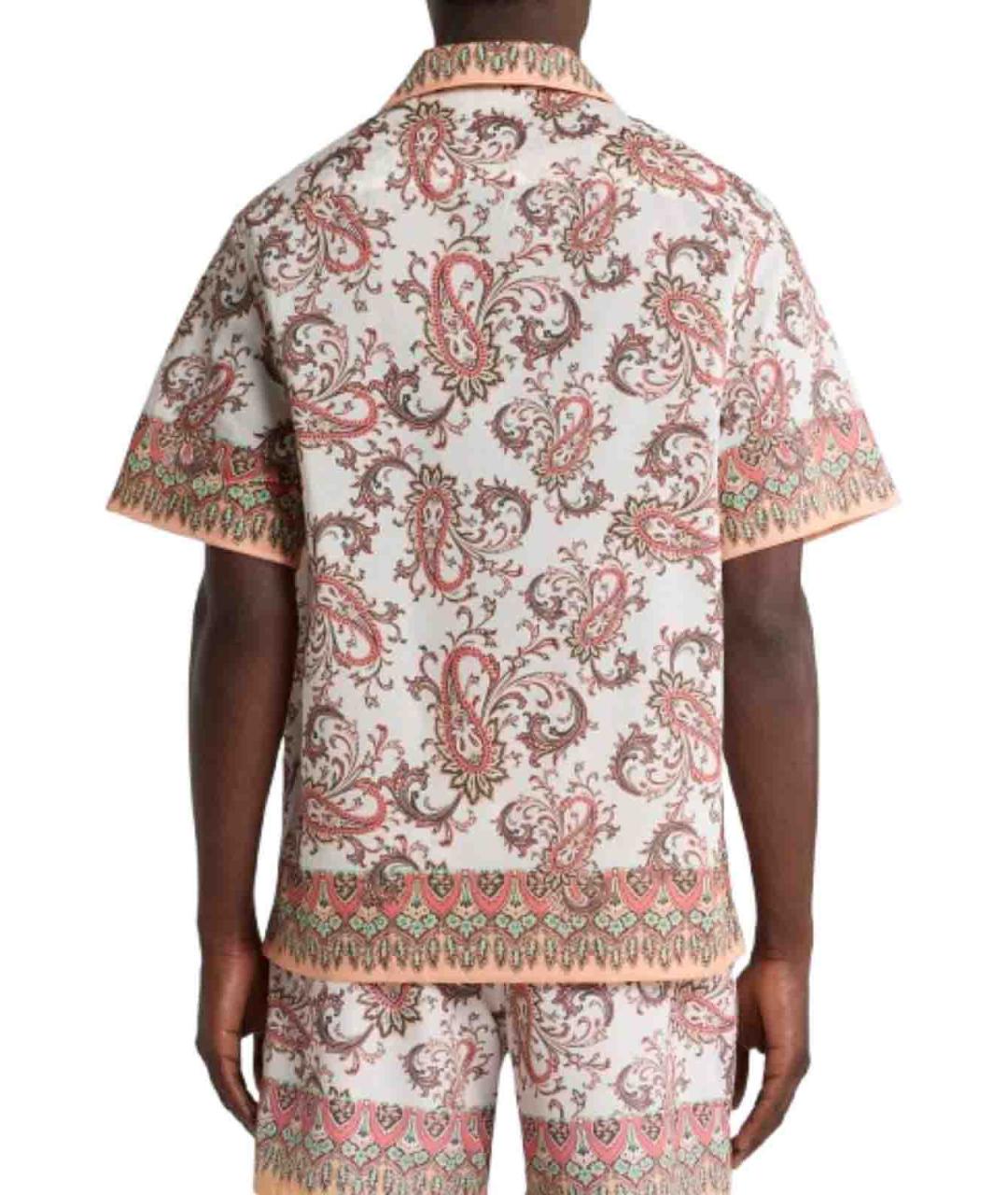 ETRO Оранжевая хлопковая кэжуал рубашка, фото 3