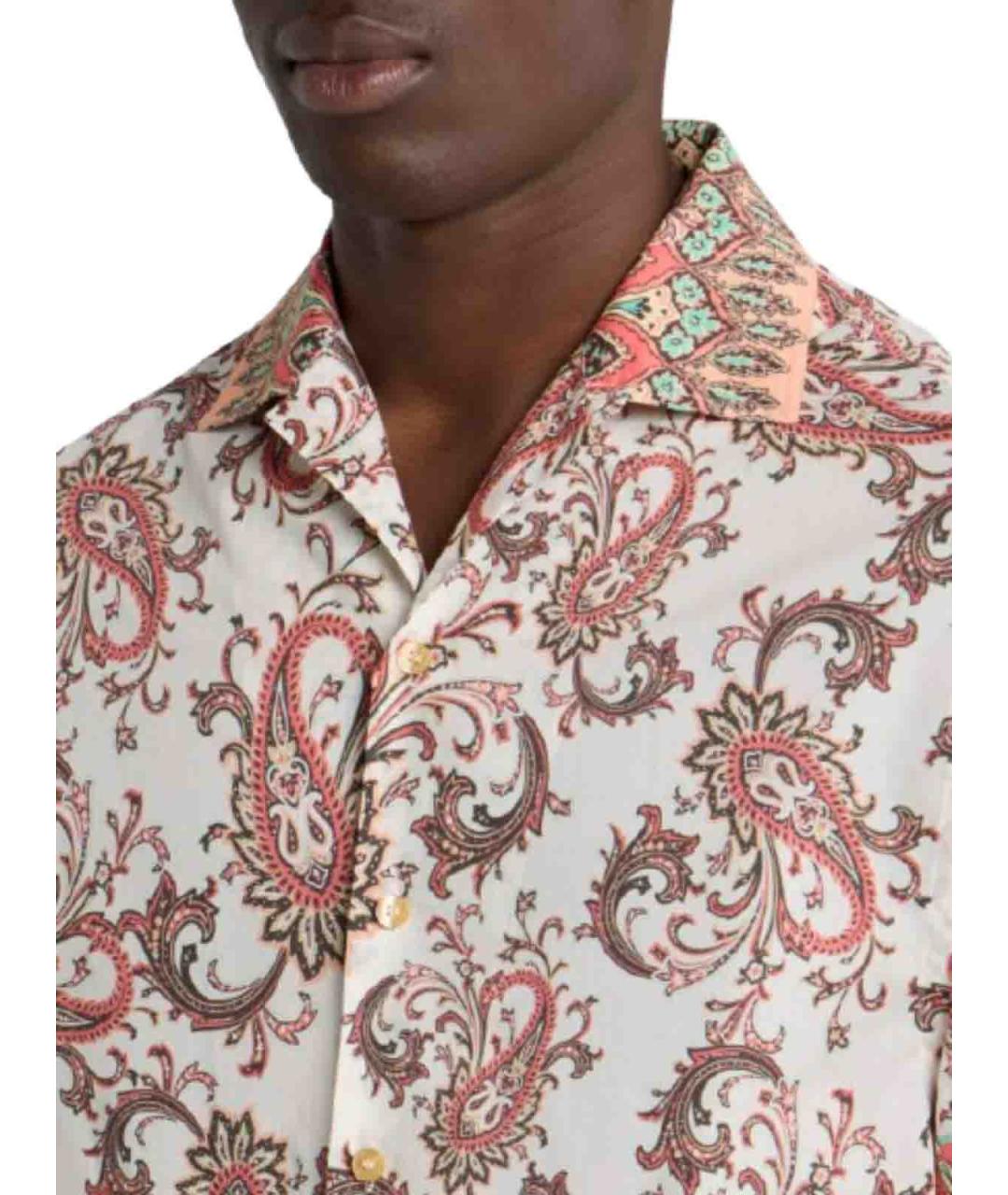 ETRO Оранжевая хлопковая кэжуал рубашка, фото 4