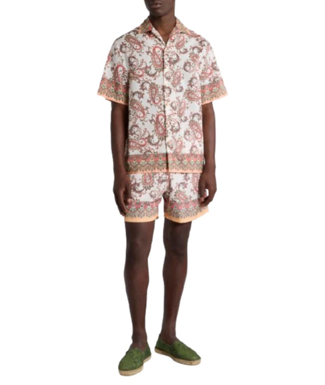 ETRO Оранжевая хлопковая кэжуал рубашка, фото 2