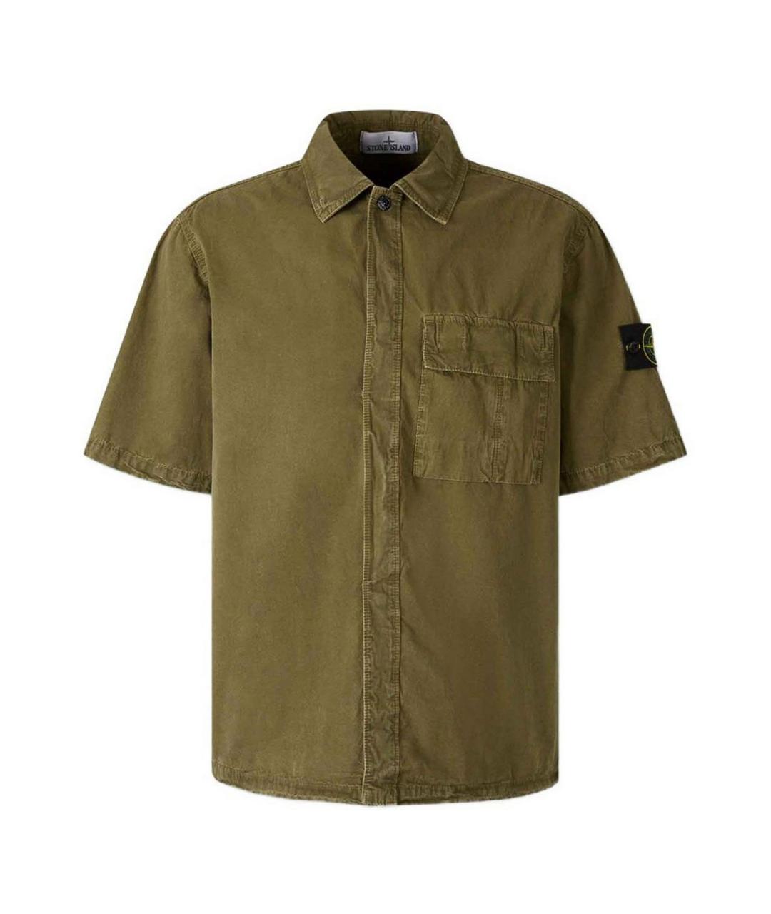 STONE ISLAND Зеленая хлопковая кэжуал рубашка, фото 1