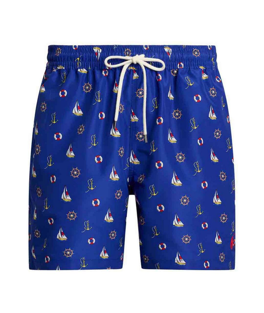 POLO RALPH LAUREN Синие полиэстеровые шорты, фото 1