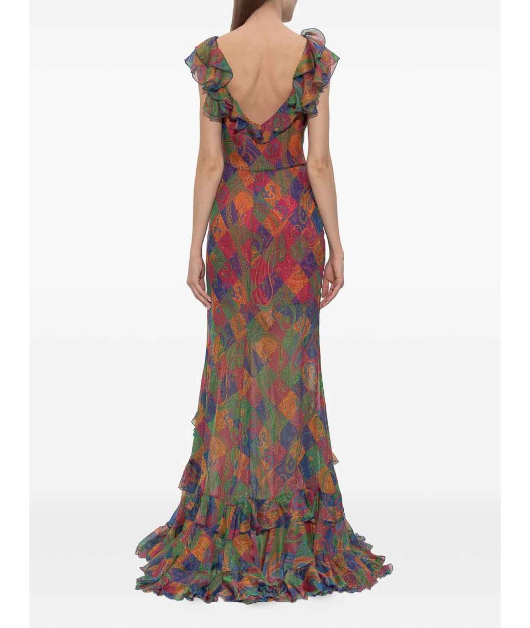 ETRO Мульти шелковое коктейльное платье, фото 3