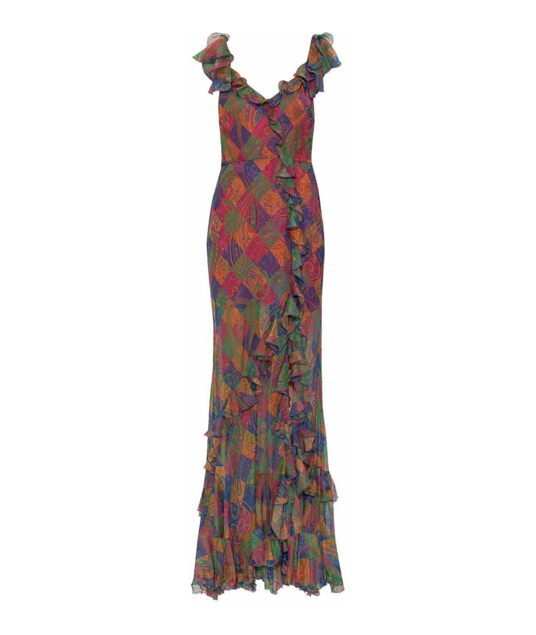 ETRO Мульти шелковое коктейльное платье, фото 1